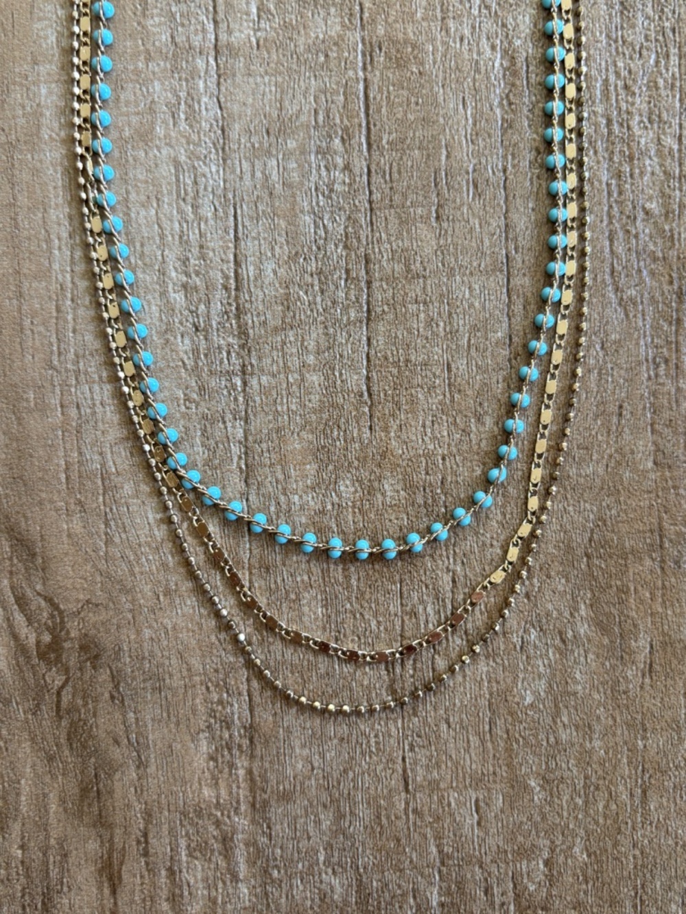 Triple Stack Layering Necklace - Picture 2 of 5